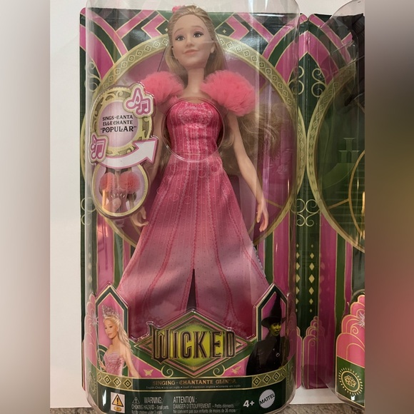 Mattel Wicked Glinda and Elphaba Singing Fashion Dolls Set - Misprint, Error - Picture 2 of 6